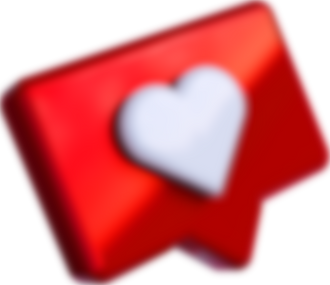 notification love icon 3d